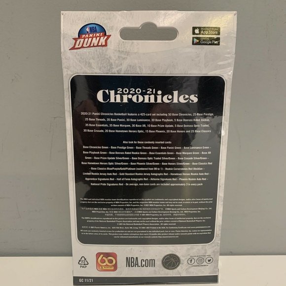 2020-21 Panini‎ CHRONICLES NBA BASKETBALL HANGER BOX BRAND NEW FACTORY SEALED - Picture 2 of 4